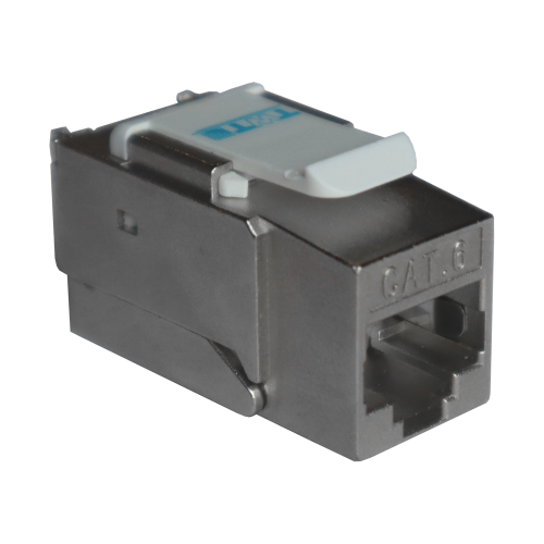 Модуль Keystone RJ45, Cat.6, STP, 90 градусов, белый